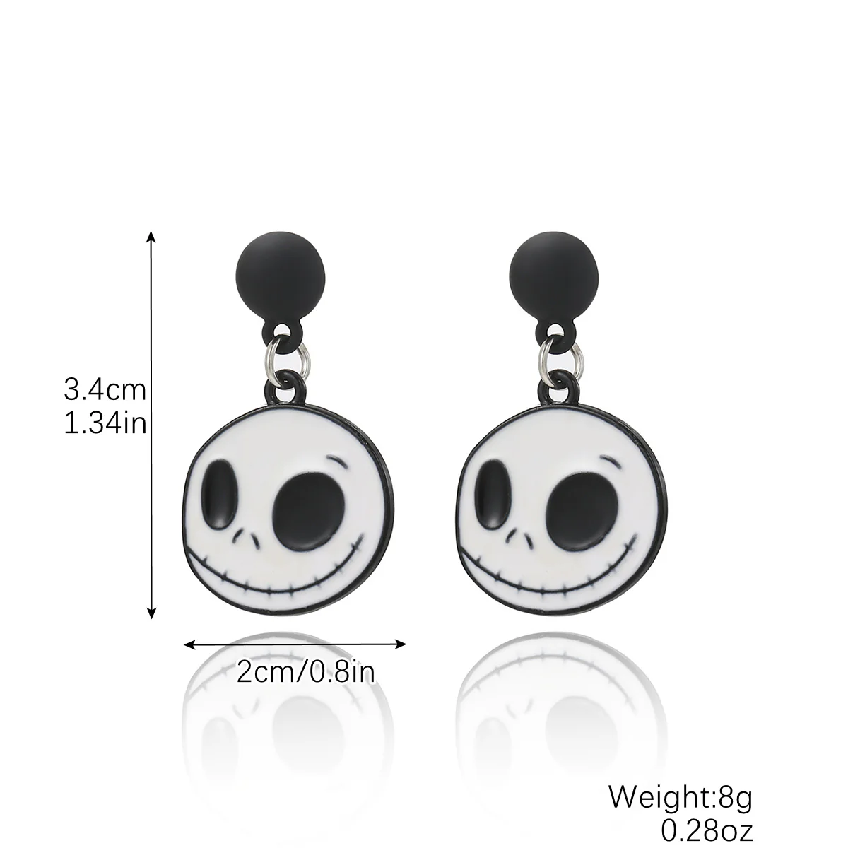 Halloween Pumpkin Skull Bat Earrings Set - Image 13