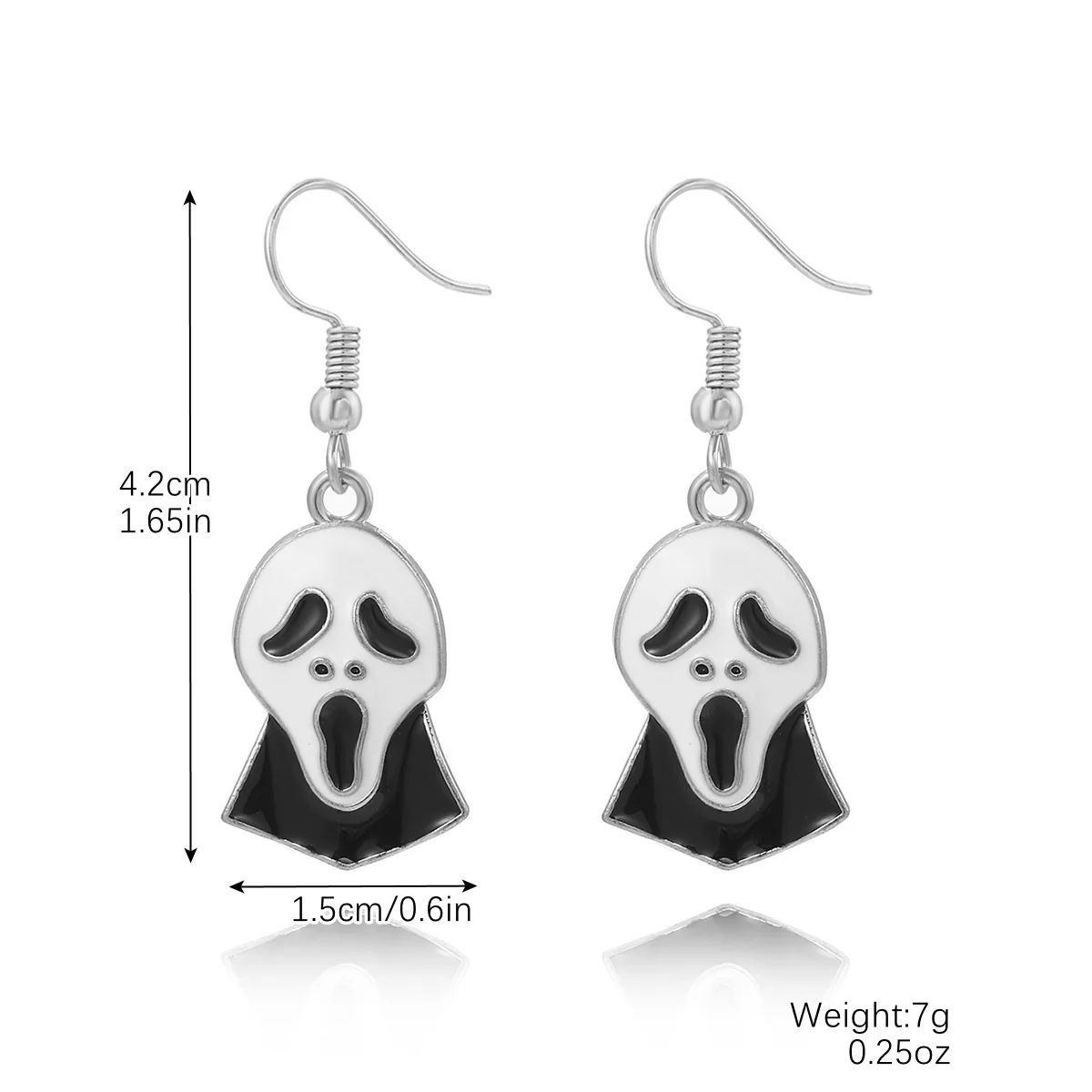 Halloween Pumpkin Skull Bat Earrings Set - Image 3