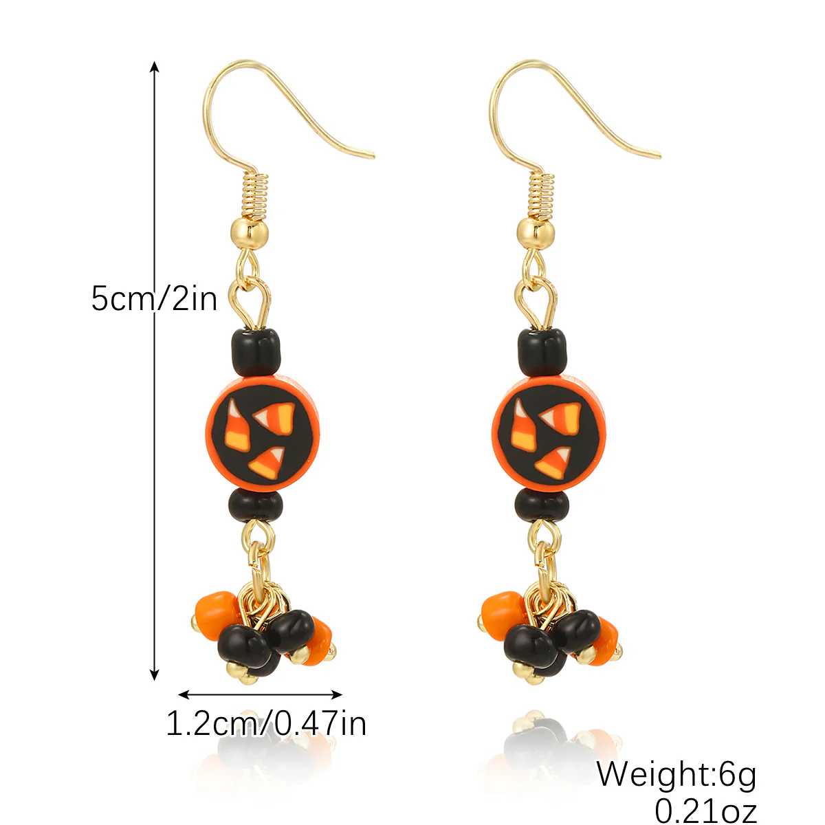 Halloween Pumpkin Skull Bat Earrings Set - Image 6