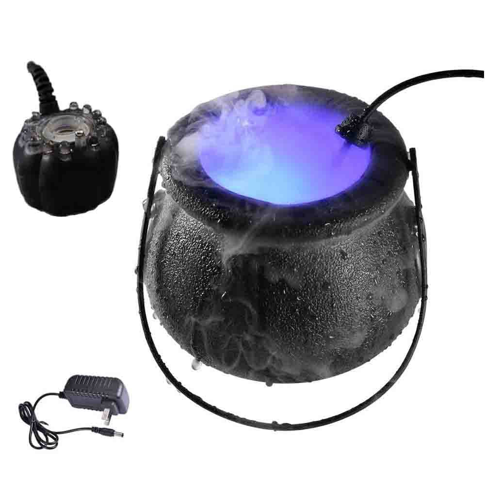 Halloween Pumpkin Smoke Witch Bucket Color Changing Lights - Image 3
