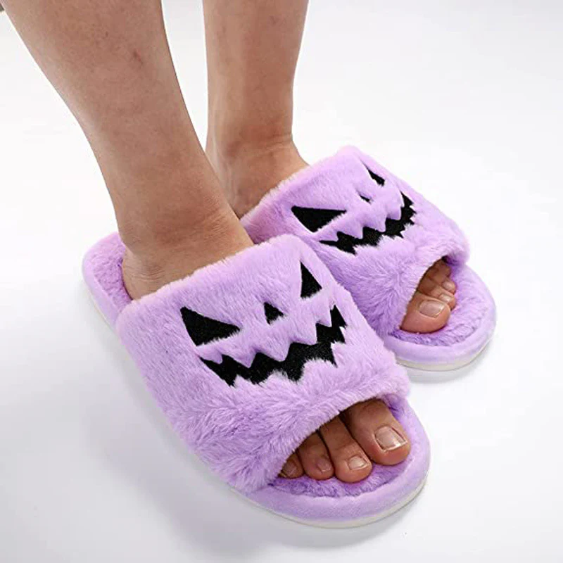Halloween Shoes Winter Cute Warm Home Slippers Women - Image 3