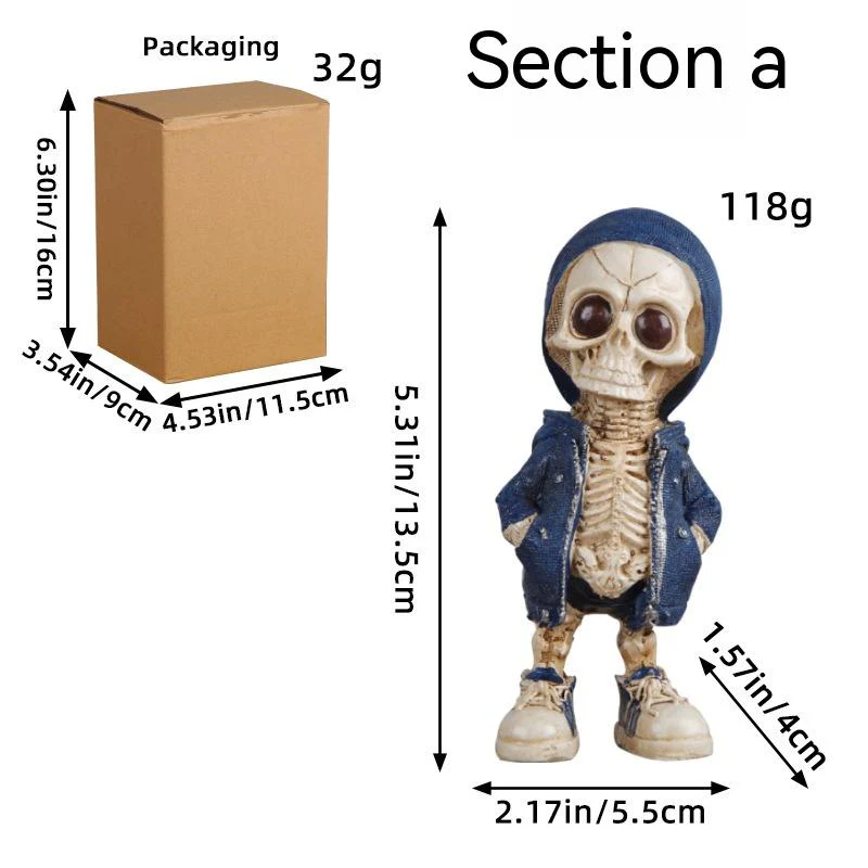 Zombie Ghost Halloween Hooded Skull Fashion Decorative Ornament - Image 3