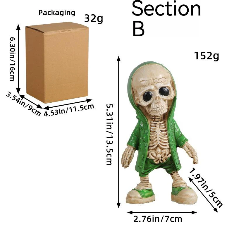Zombie Ghost Halloween Hooded Skull Fashion Decorative Ornament - Image 4