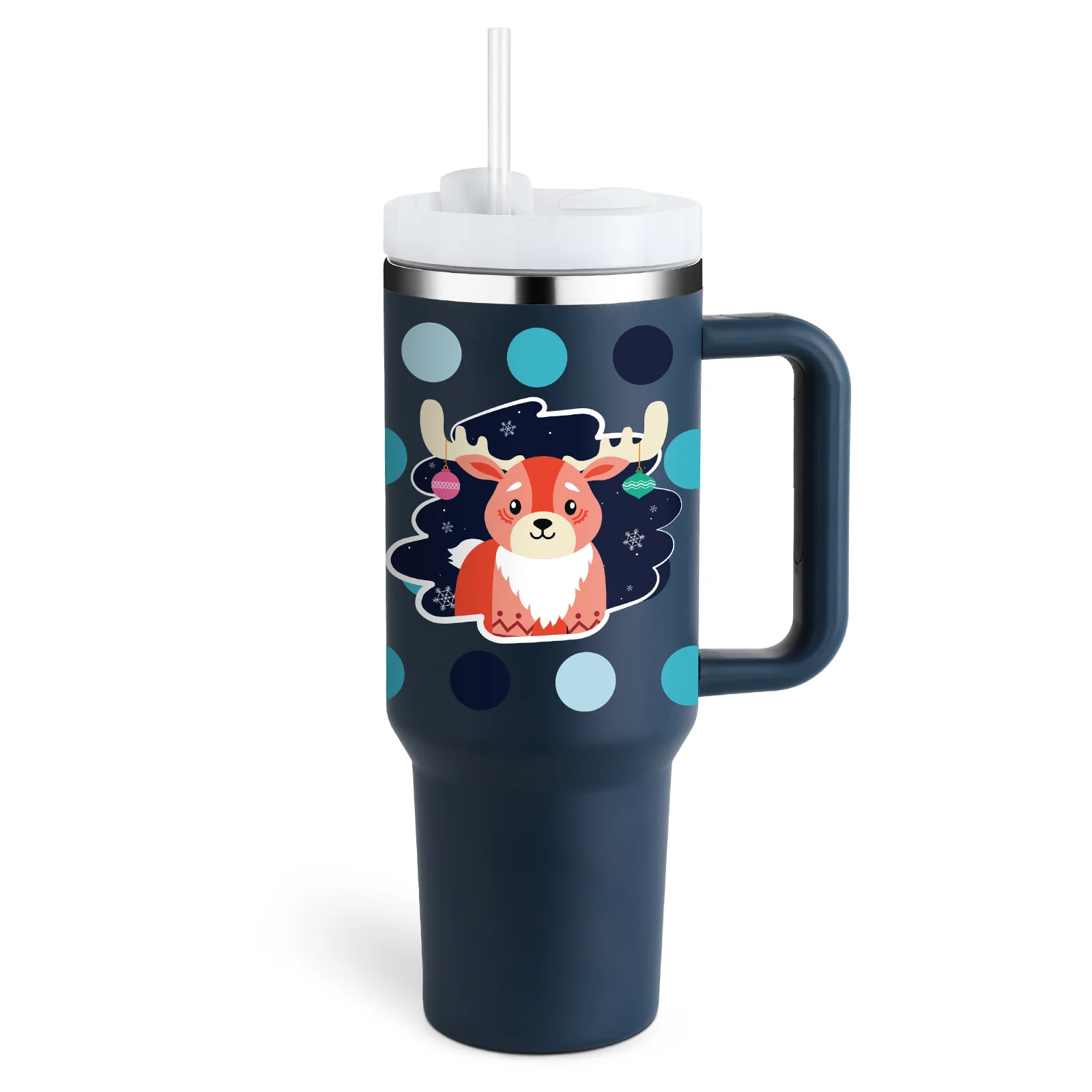 Halloween Thermal Mug 40oz Straw Coffee Insulation Cup With Handle - Image 37