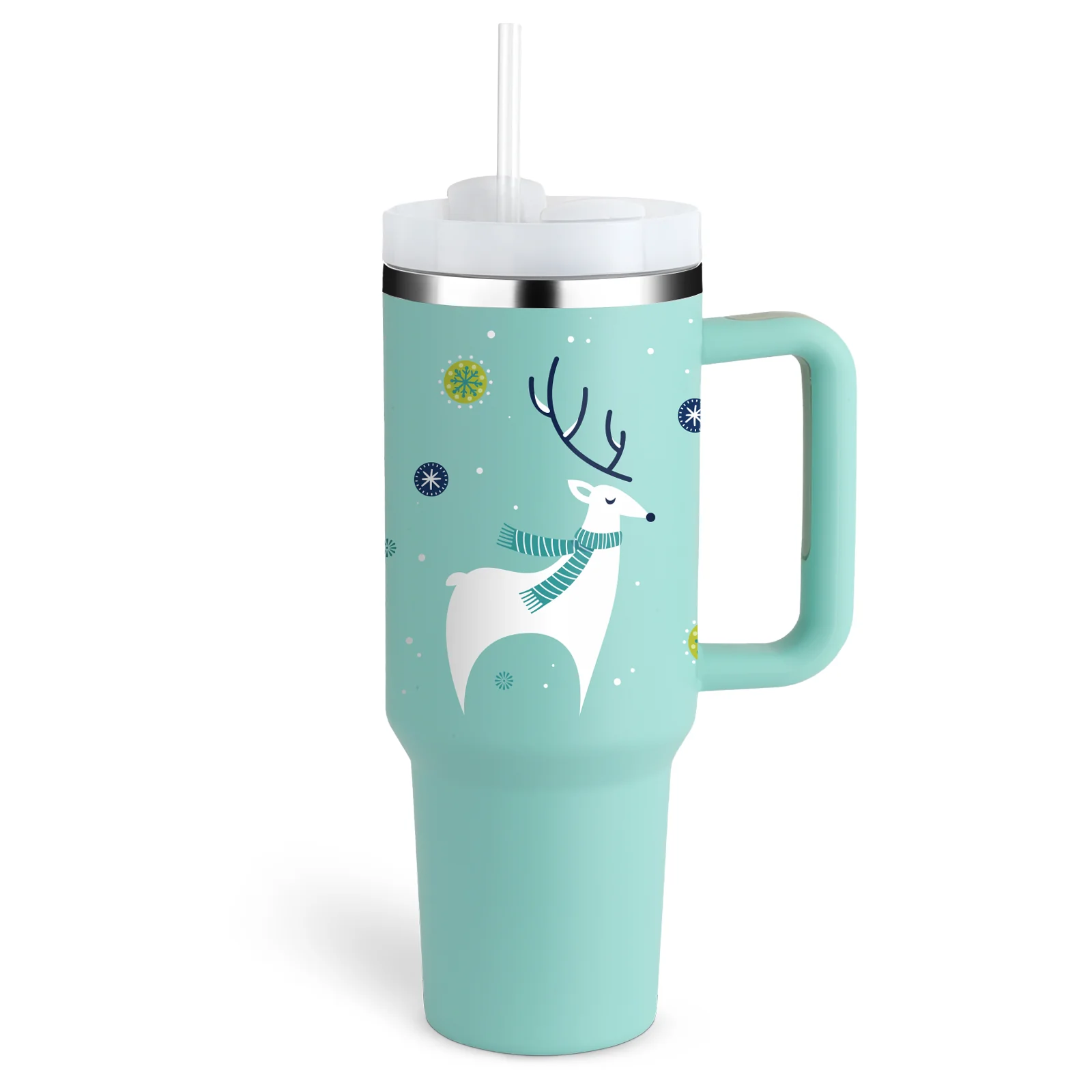 Halloween Thermal Mug 40oz Straw Coffee Insulation Cup With Handle - Image 38