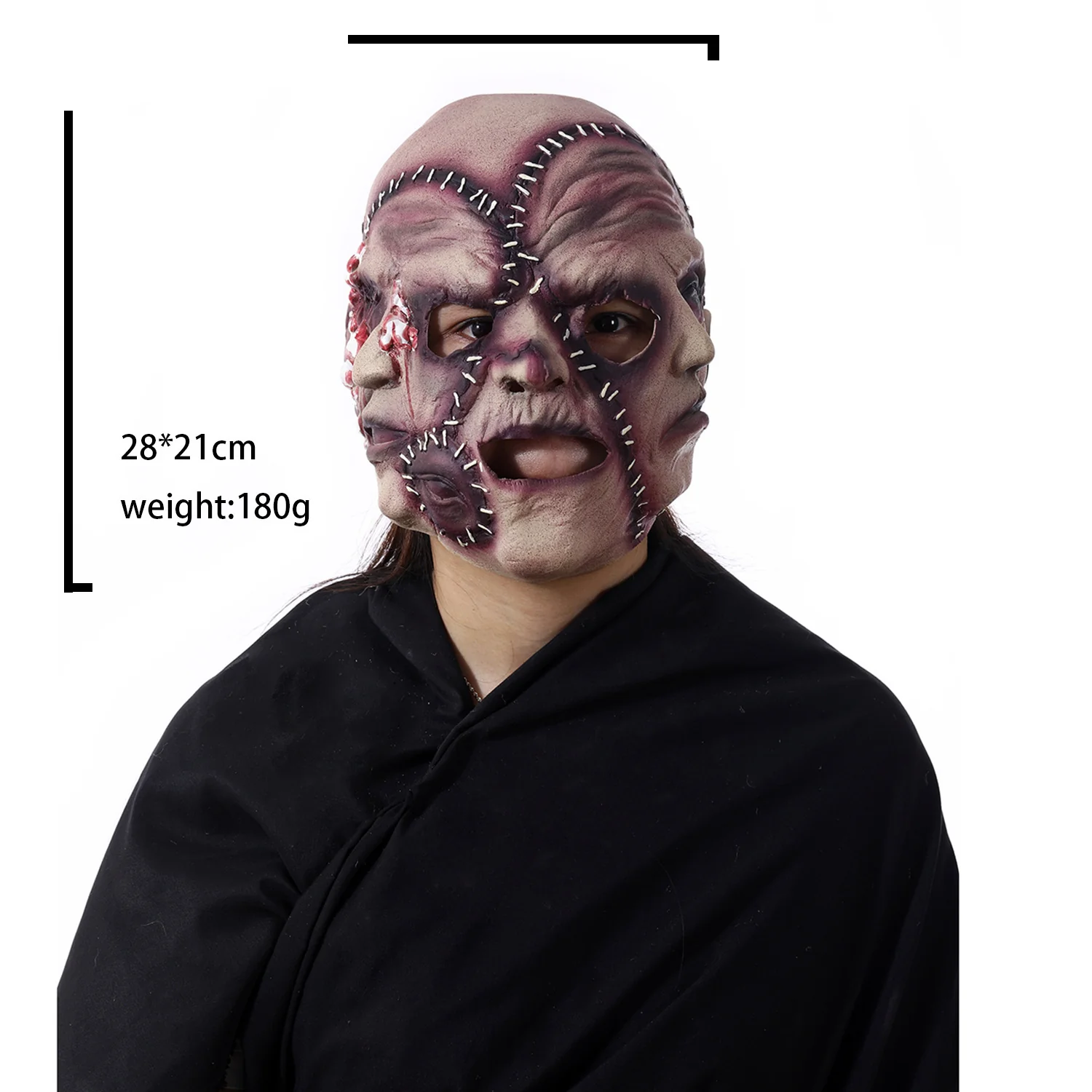 Halloween Three-sided Grimace Horror Mask Cosplay Mask Party Scary Mask Prop - Image 3