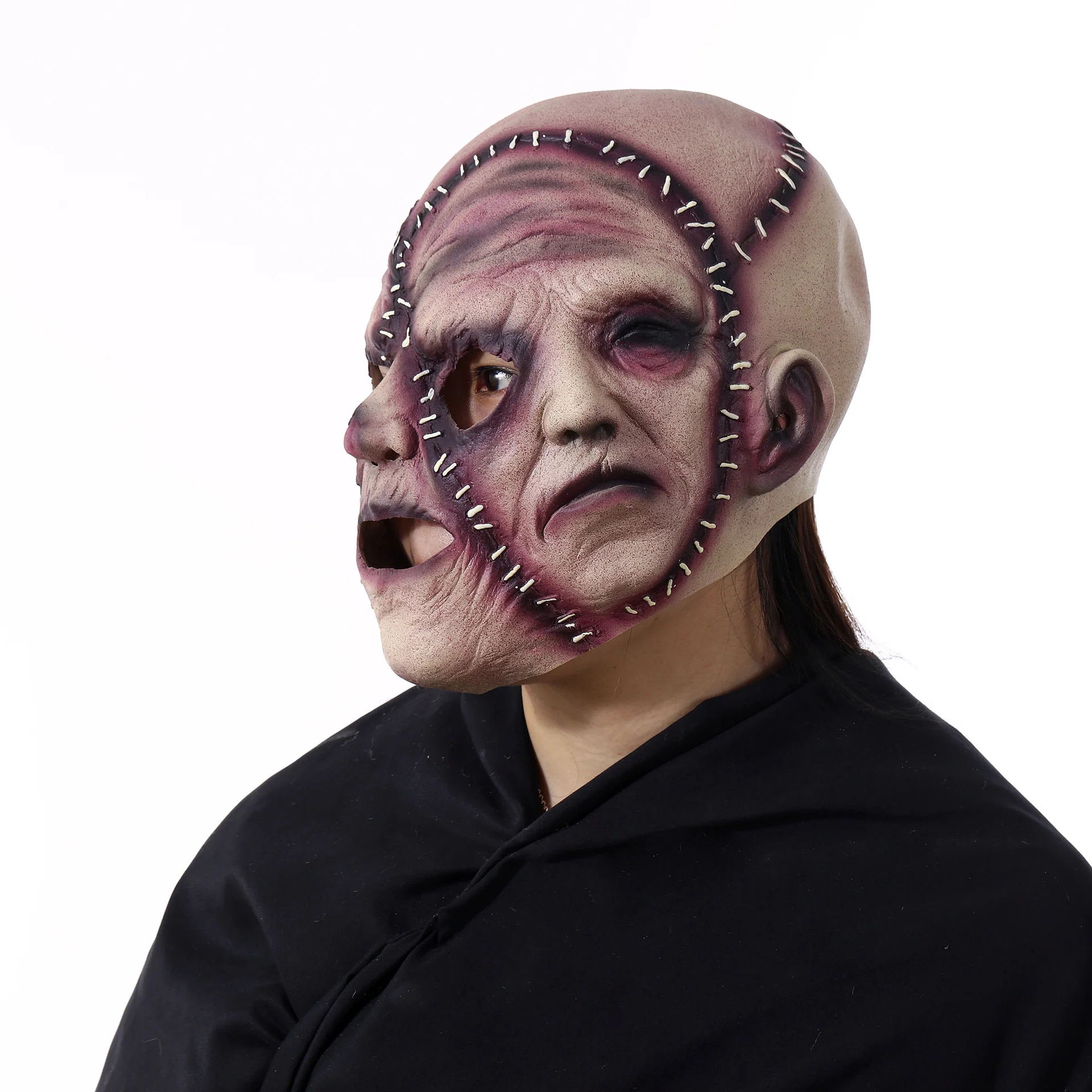 Halloween Three-sided Grimace Horror Mask Cosplay Mask Party Scary Mask Prop - Image 8