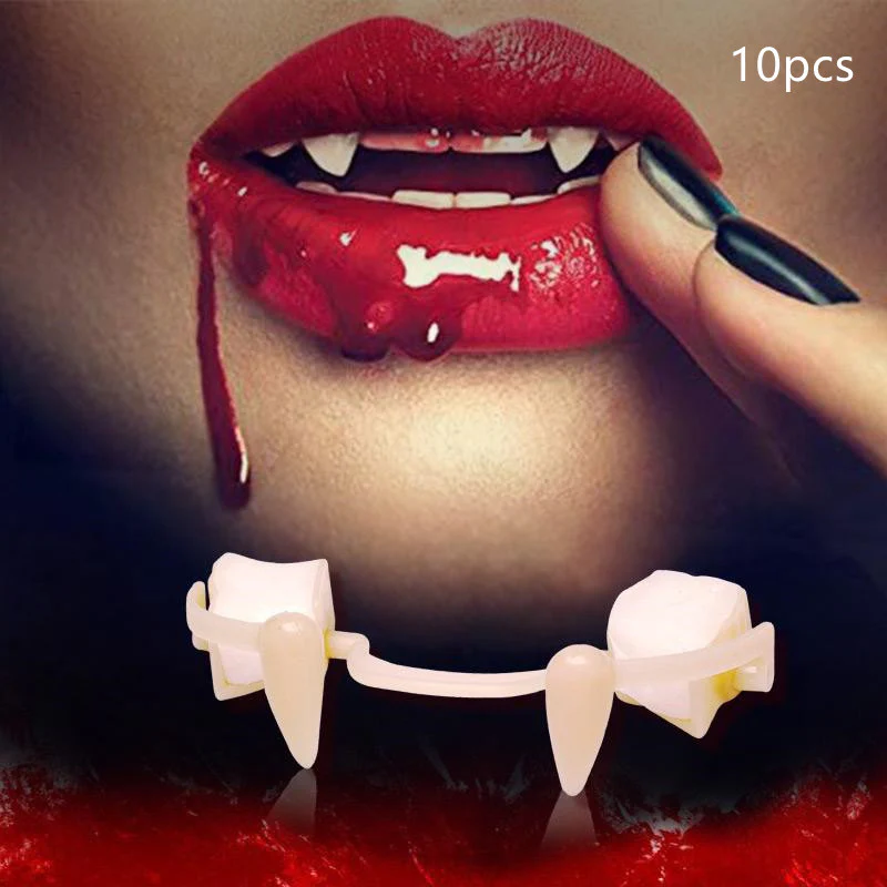 Halloween Vampire Teeth Retractable Fangs Masquerade Party Horror Zombie Teeth Cosplay Costume Props - Image 7