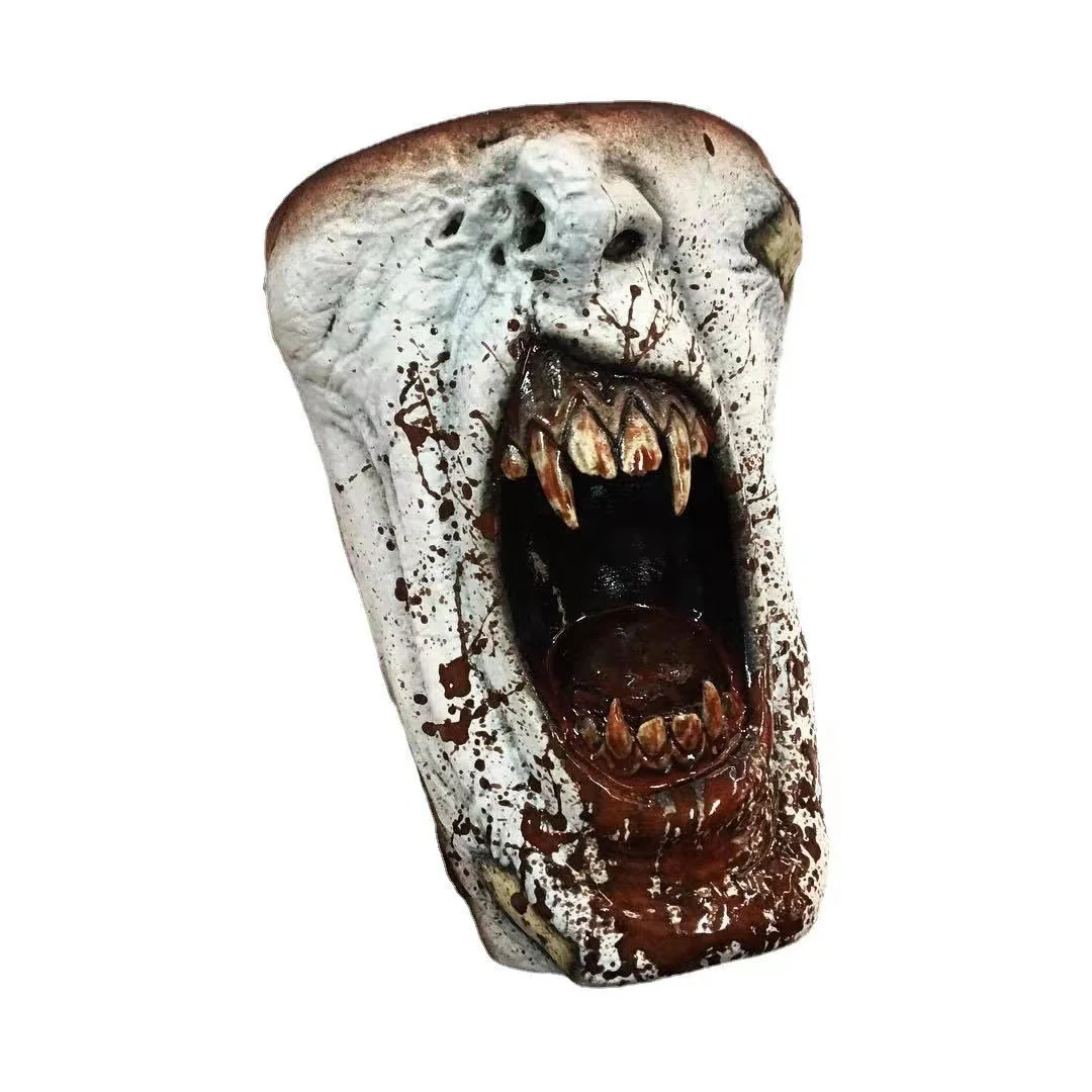 Handmade Gothic Vampire Half Face Mug - Image 2