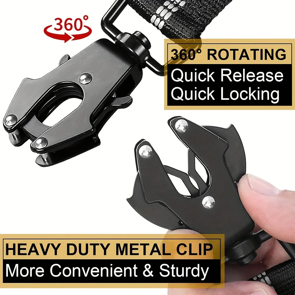 Heavy Duty Dog Leash with Elastic Bungee for Medium & Large Dogs - Image 4
