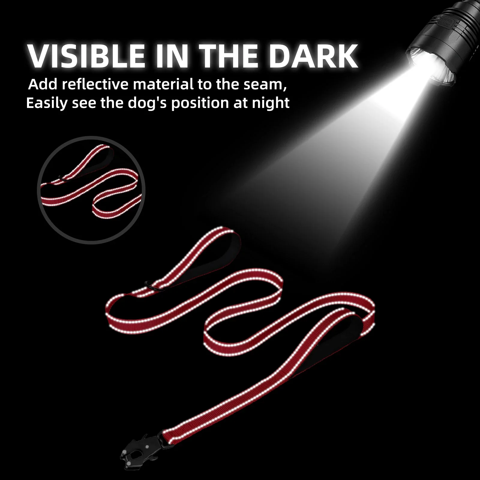 Heavy Duty Reflective Dog Leash - Image 4