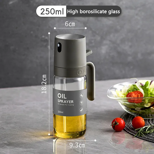 High Borosilicate Glass Olive Oil Spray Dispenser Bottle 250ml - Image 2