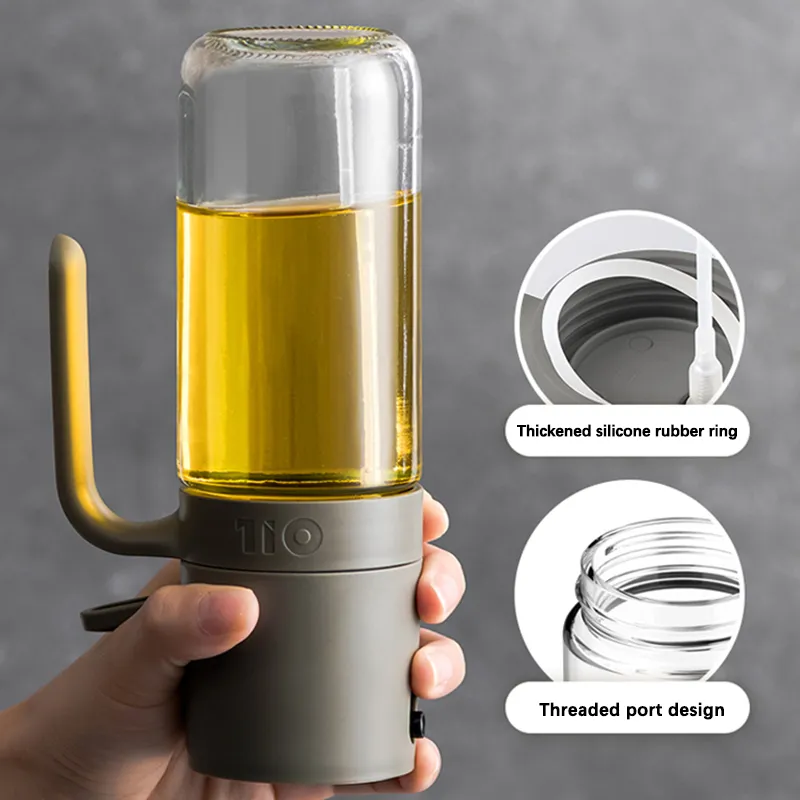 High Borosilicate Glass Olive Oil Spray Dispenser Bottle 250ml - Image 3