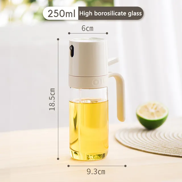 High Borosilicate Glass Olive Oil Spray Dispenser Bottle 250ml - Image 8