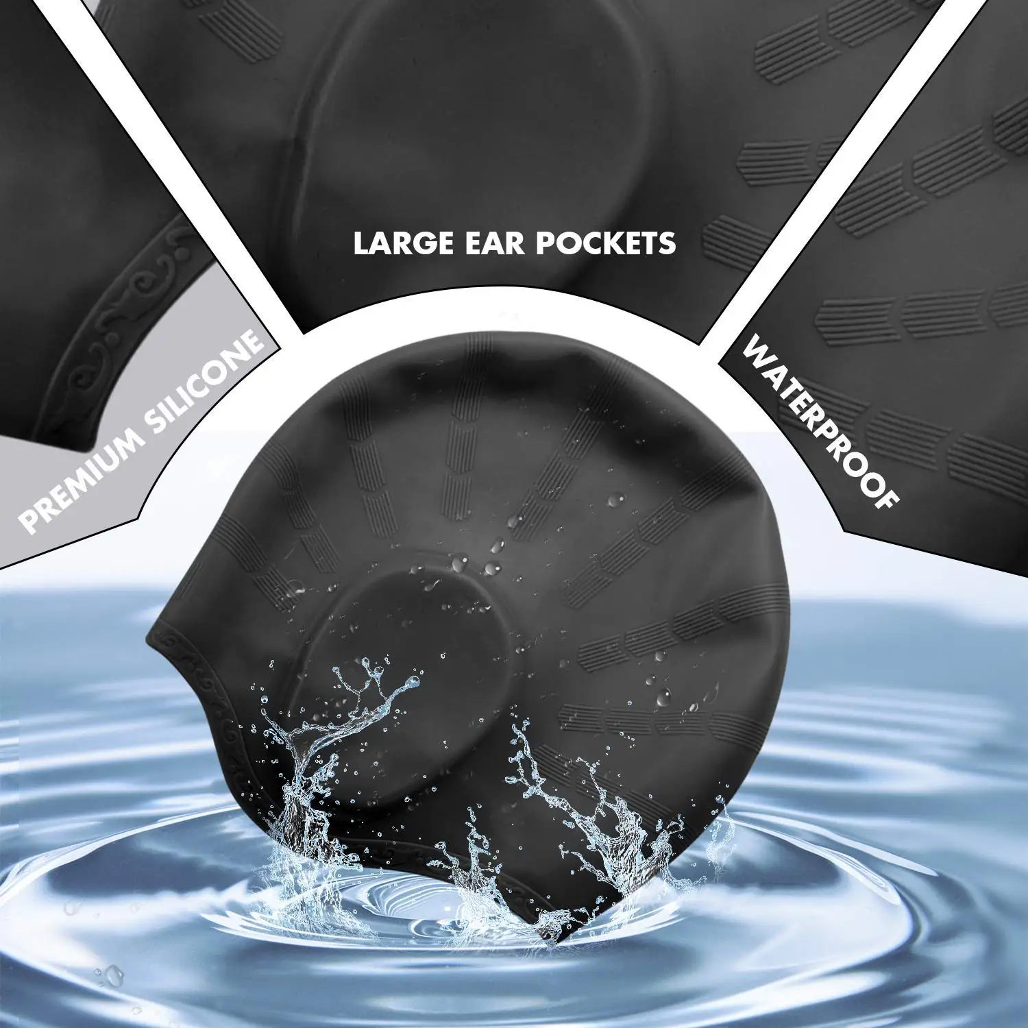 High Elastic Silicone Swimming Cap - Image 3