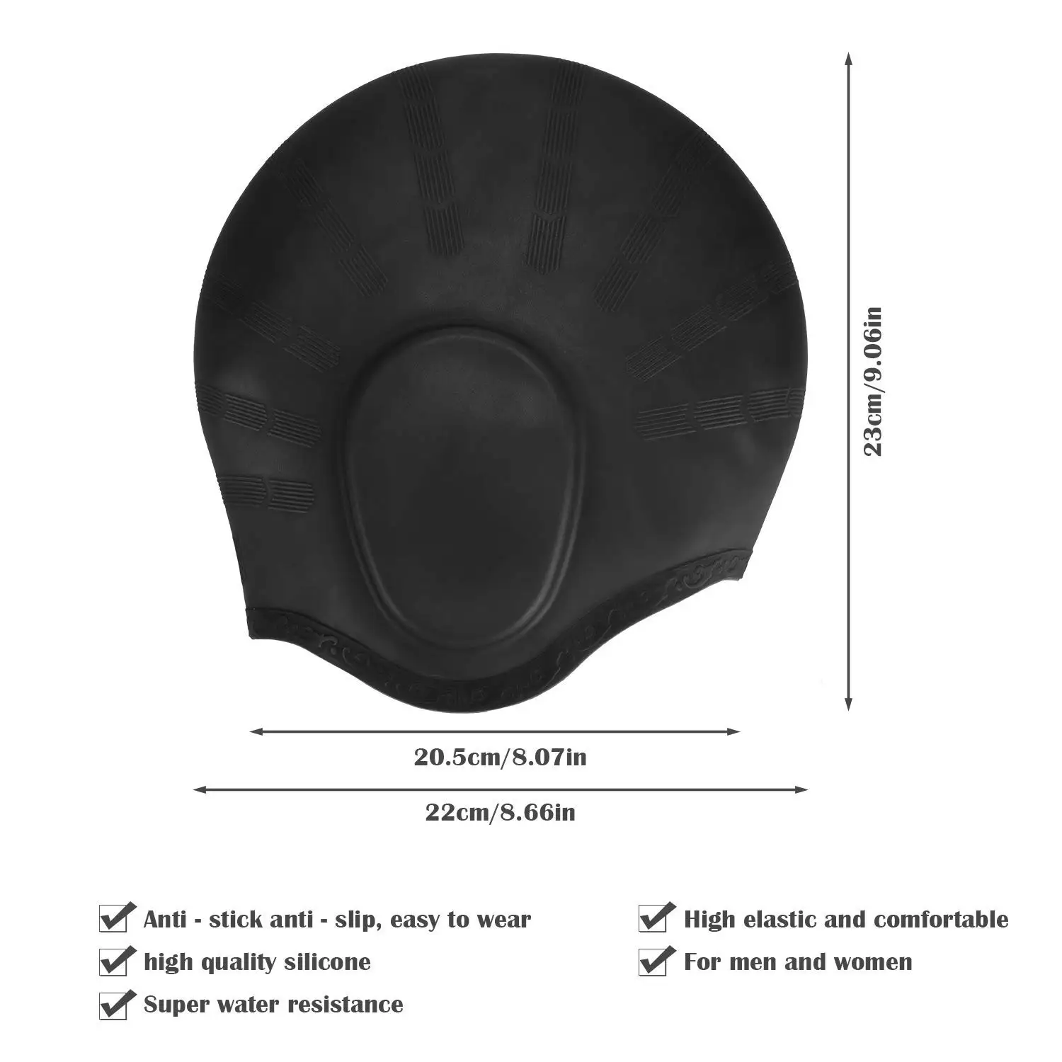 High Elastic Silicone Swimming Cap - Image 4