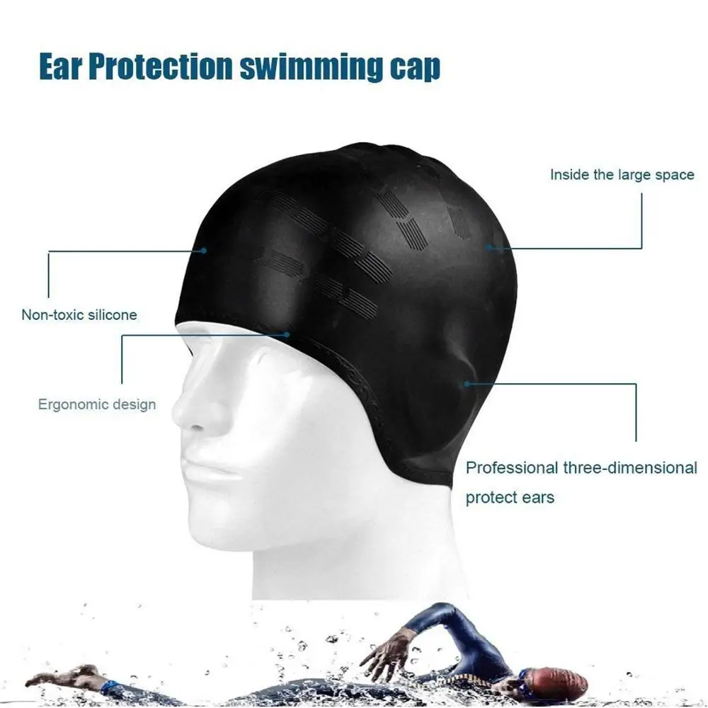 High Elastic Silicone Swimming Cap - Image 5