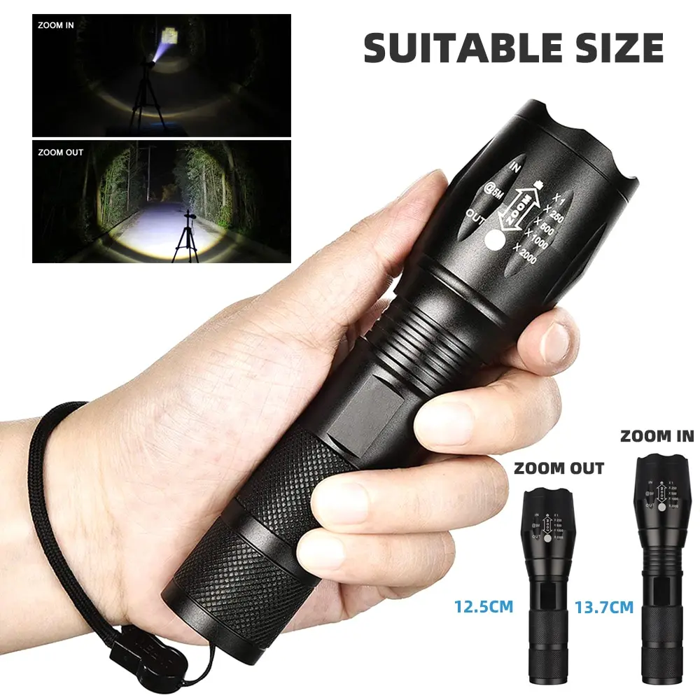 High-Power LED Flashlight with 5 Lighting Modes - Image 2