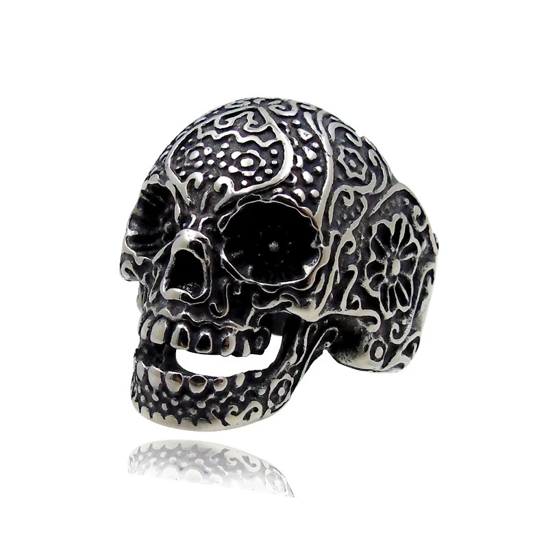 Hip Hop Skull Ring Trendy Men's Personality Ring Punk - Image 3