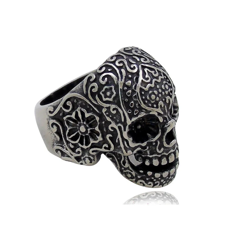 Hip Hop Skull Ring Trendy Men's Personality Ring Punk - Image 6
