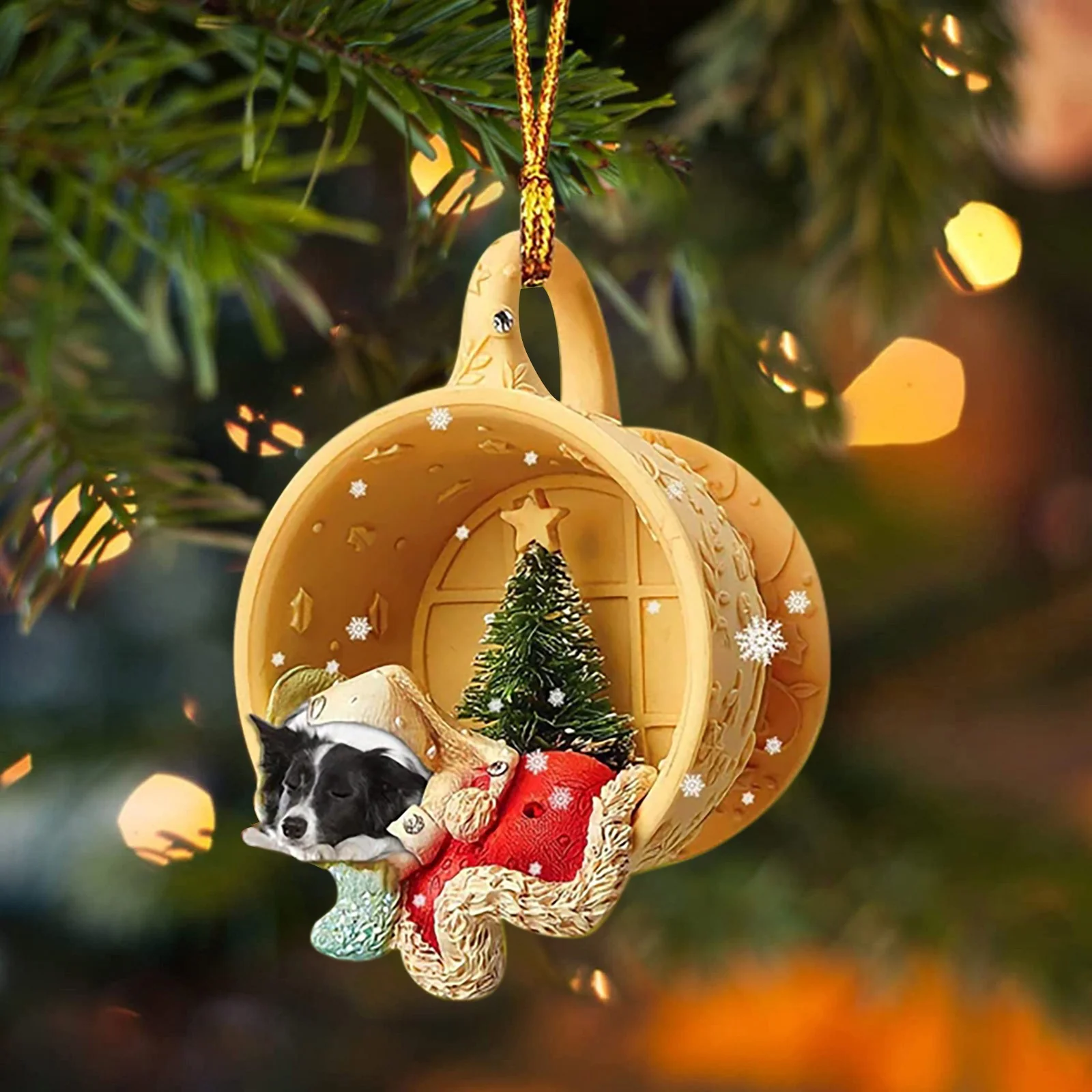 Home Acrylic Sausage Dog Hanging Decorations - Image 3
