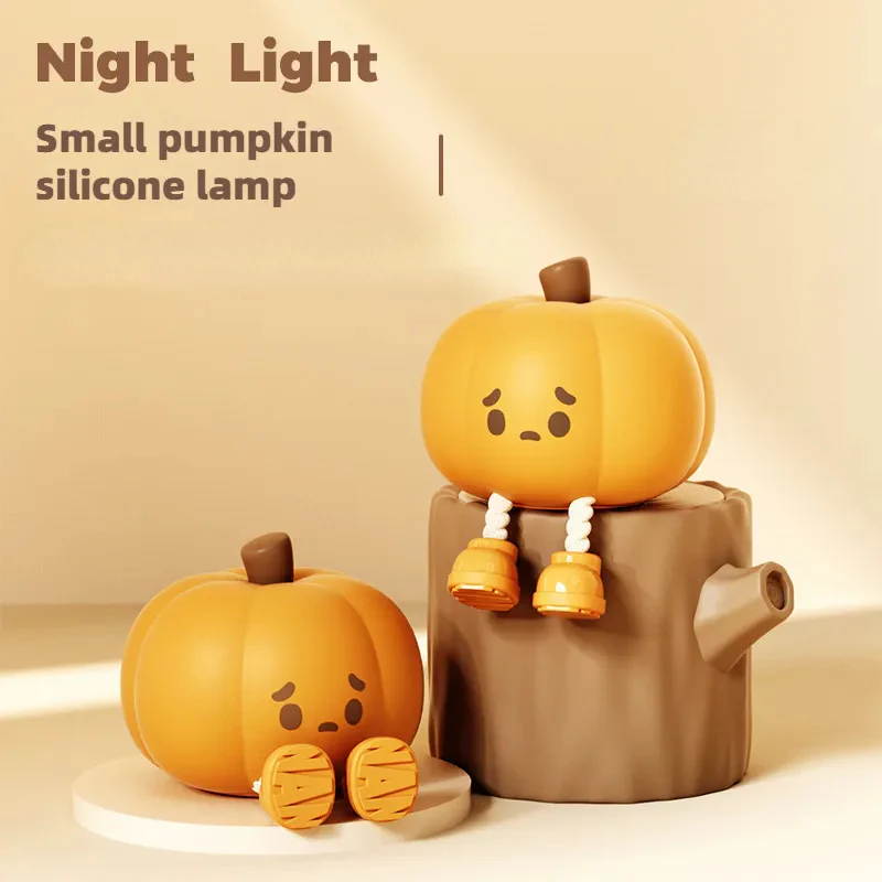 Home Decor Halloween Pumpkin Night Light Cute Soft Silicone Lamp Touch - Image 3