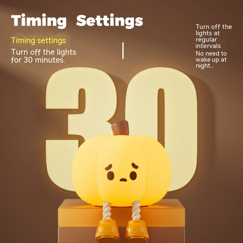 Home Decor Halloween Pumpkin Night Light Cute Soft Silicone Lamp Touch - Image 7
