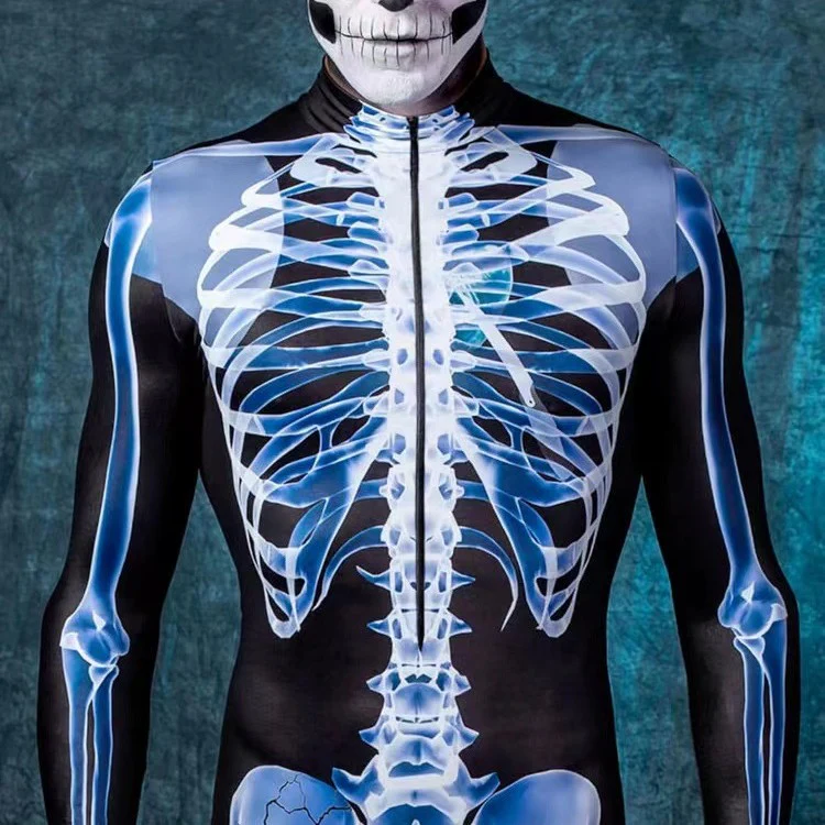 Horror Skull Frame Printed Jumpsuit - Image 2