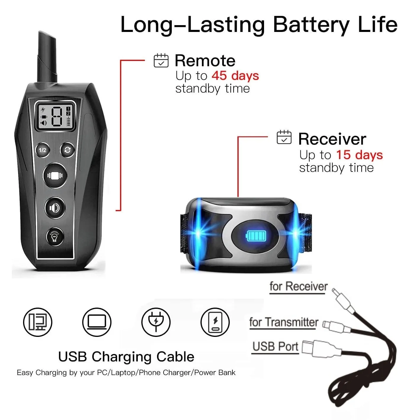 Humane Vibration Pet Training Collar - Without Shock Mode - Image 3