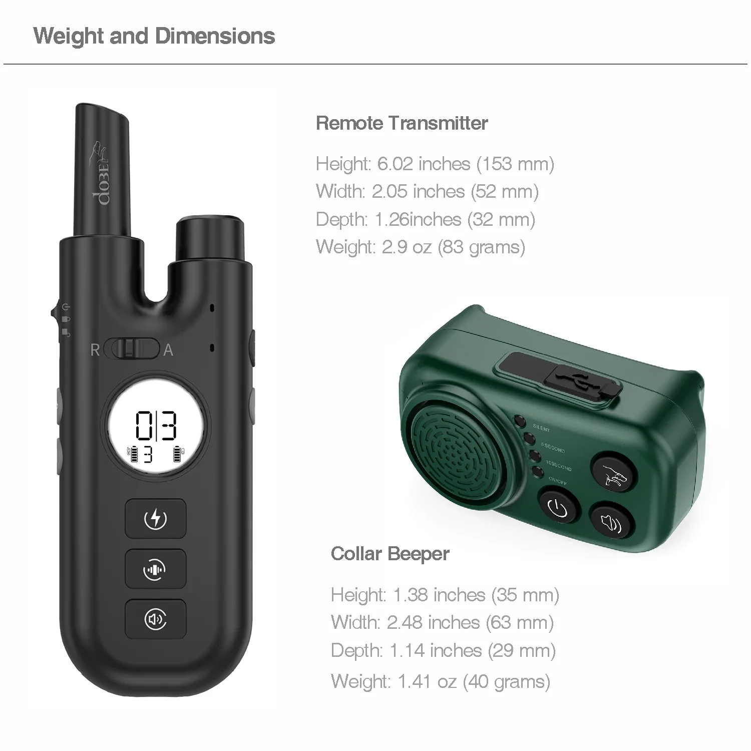 Hunter Dog Training Collar with Beeper - Image 4