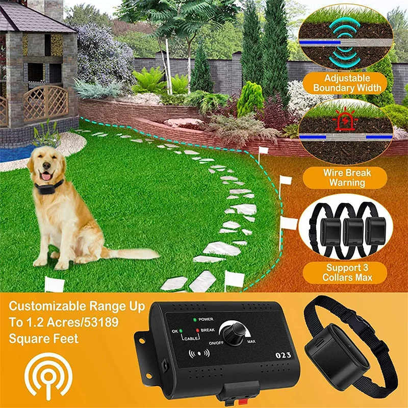 Invisible Wireless Electric Dog Fence System with Outdoor Training Remote Control - Image 2