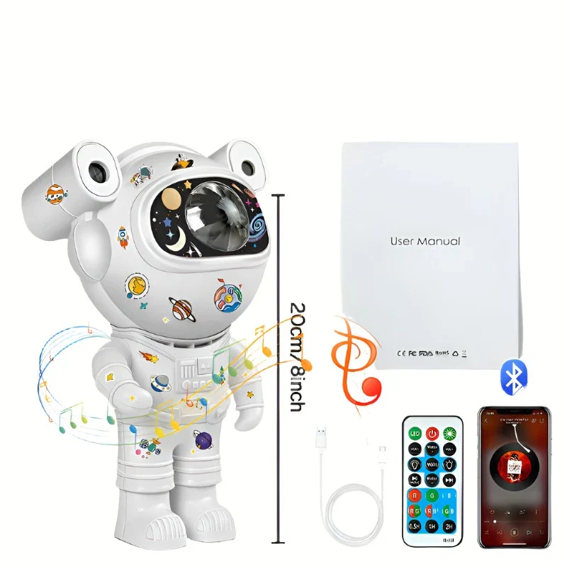 Kids' Astronaut Star Paintable DIY Projector Night Light - Image 12
