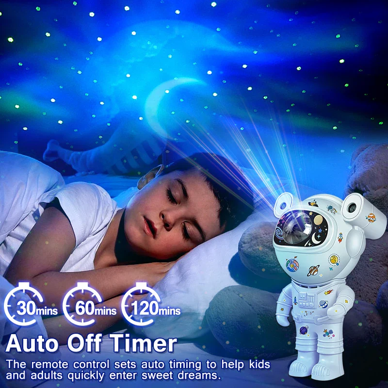Kids' Astronaut Star Paintable DIY Projector Night Light - Image 5