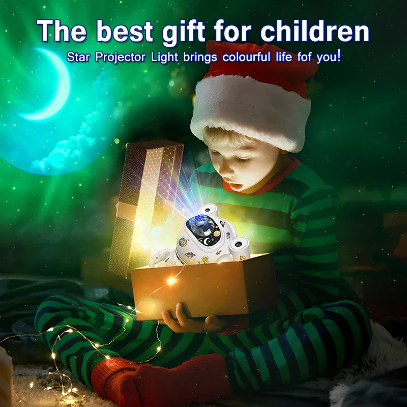 Kids' Astronaut Star Paintable DIY Projector Night Light - Image 6