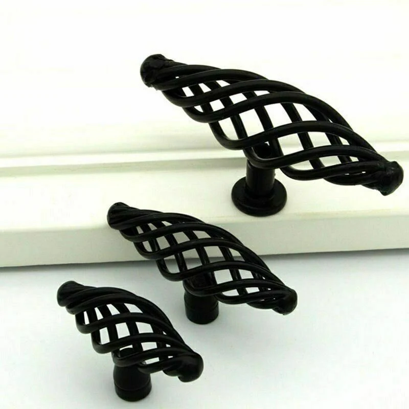 Kitchen Cabinet Door Handles Cupboard Drawer Black Handles Furniture - Image 21