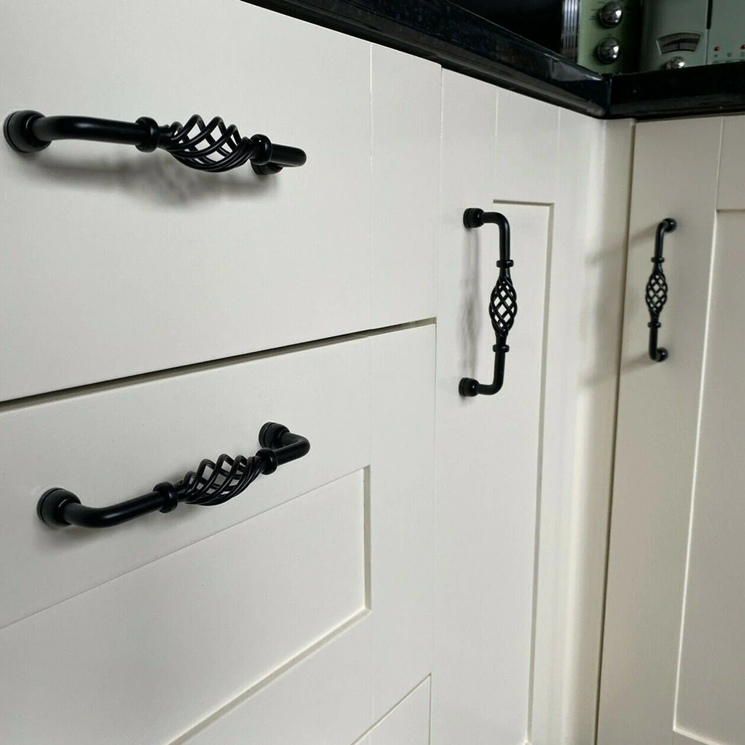Kitchen Cabinet Door Handles Cupboard Drawer Black Handles Furniture - Image 4