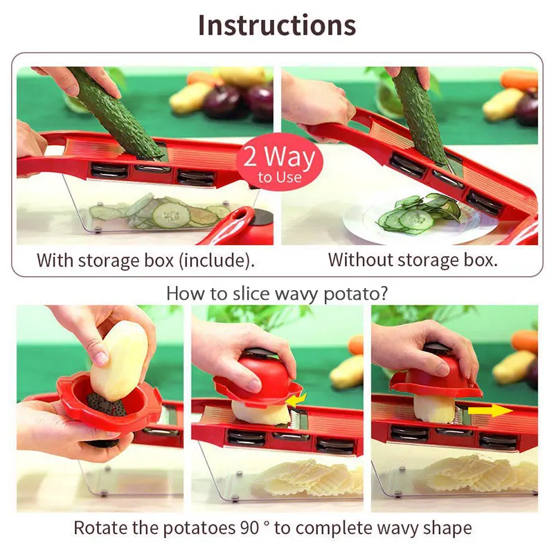 Kitchen Helper Vegetable Cutter and Slicer with Steel Blade - Image 4