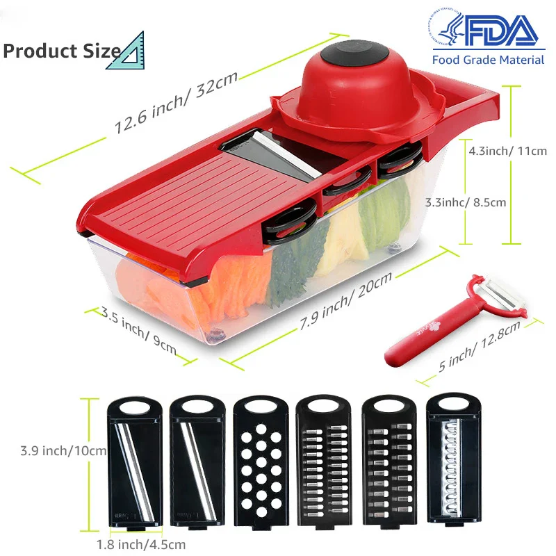 Kitchen Helper Vegetable Cutter and Slicer with Steel Blade - Image 5