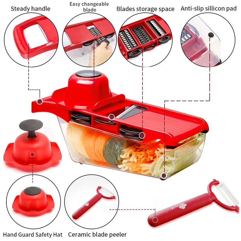 Kitchen Helper Vegetable Cutter and Slicer with Steel Blade - Image 6