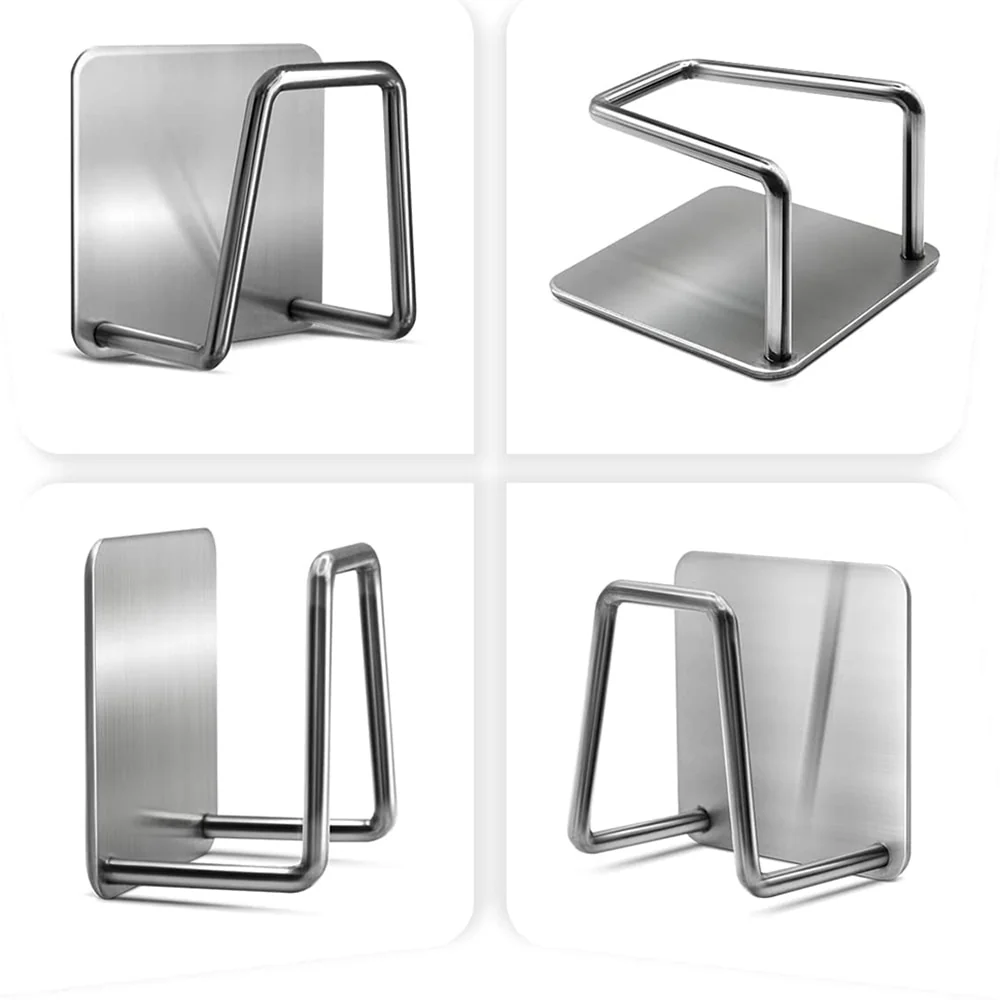 Stick-On Adhesive Stainless Steel Kitchen Sink Sponge Strainer - Image 6