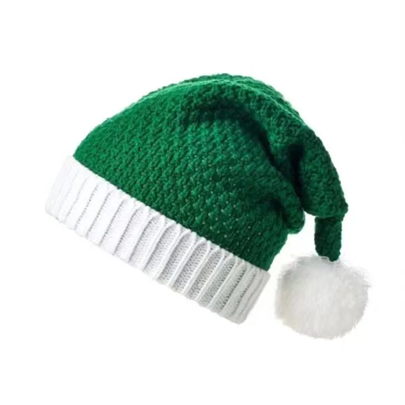 Knitted Wool Christmas Hat with Pom-Pom - Image 10