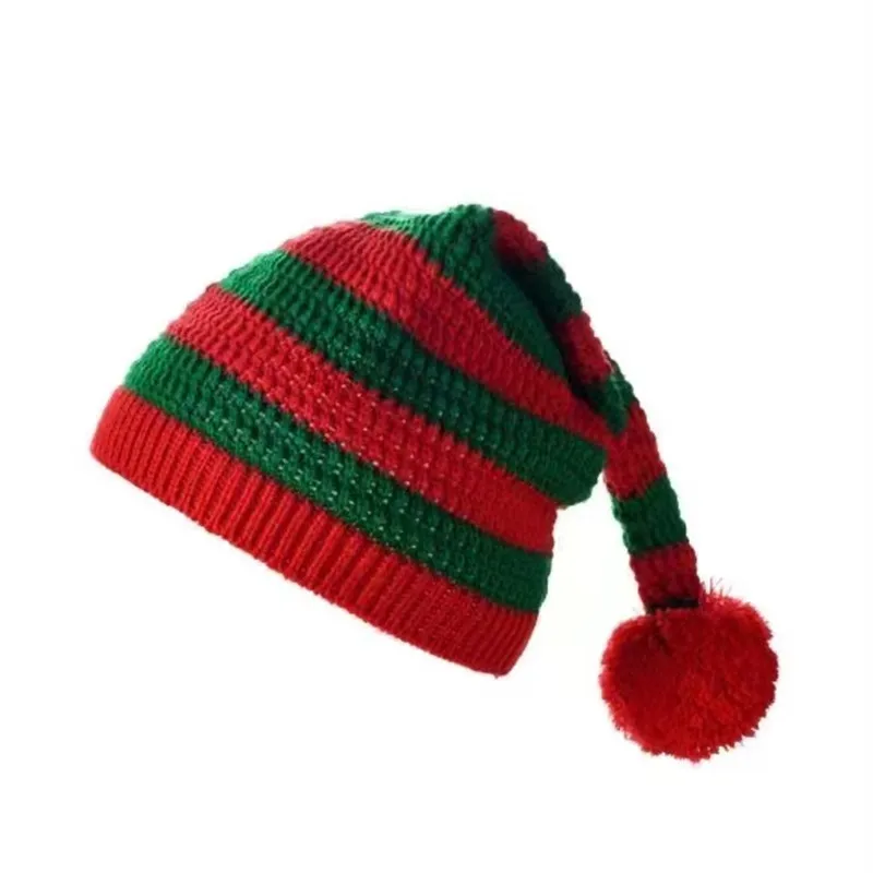 Knitted Wool Christmas Hat with Pom-Pom - Image 11
