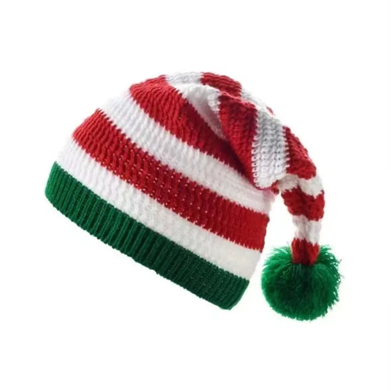 Knitted Wool Christmas Hat with Pom-Pom - Image 4