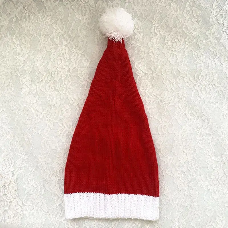 Knitted Wool Christmas Hat with Pom-Pom - Image 5