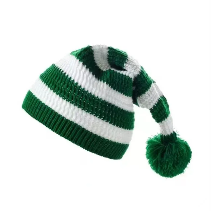 Knitted Wool Christmas Hat with Pom-Pom - Image 8