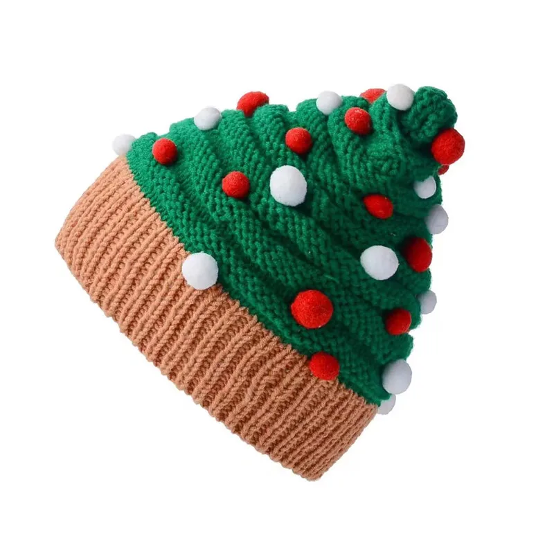 Knitted Wool Christmas Hat with Pom-Pom - Image 9