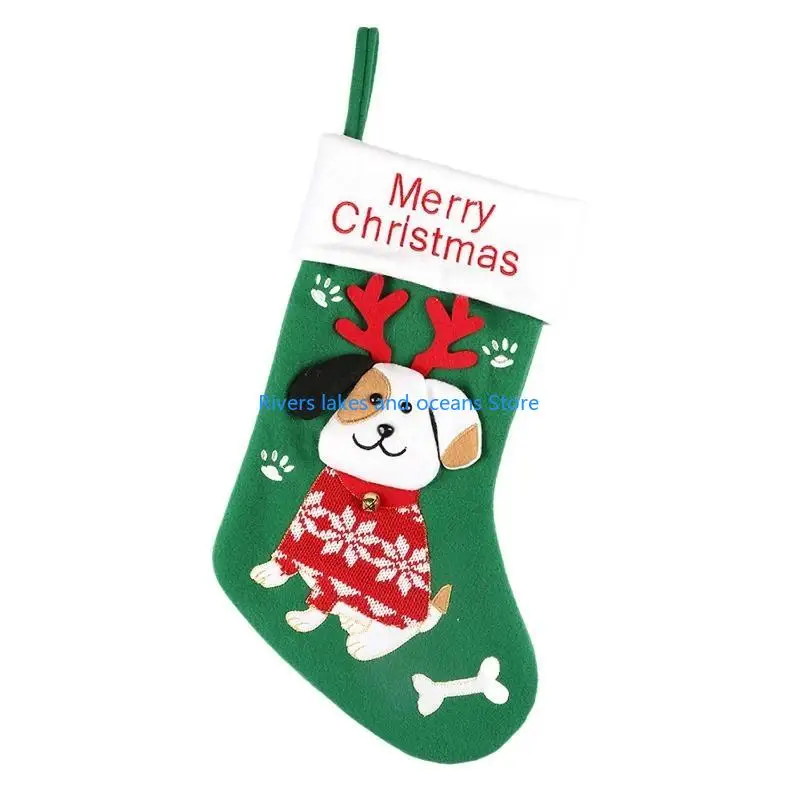 Large 3D Christmas Stockings – 15" Cartoon Animal Design - Image 8