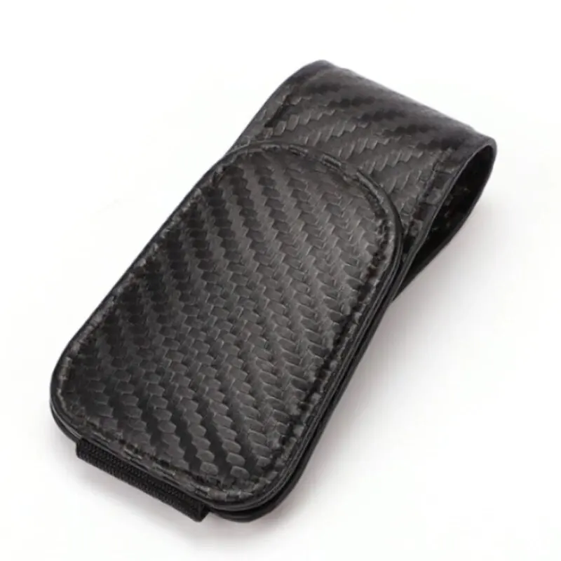 Leather Car Sun Visor Eyeglass Holder with Magnetic Closure - Image 8