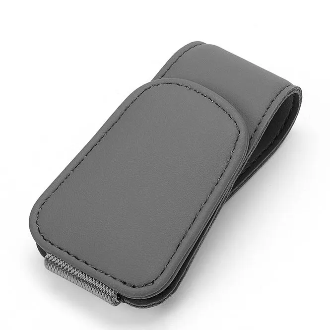 Leather Car Sun Visor Eyeglass Holder with Magnetic Closure - Image 9