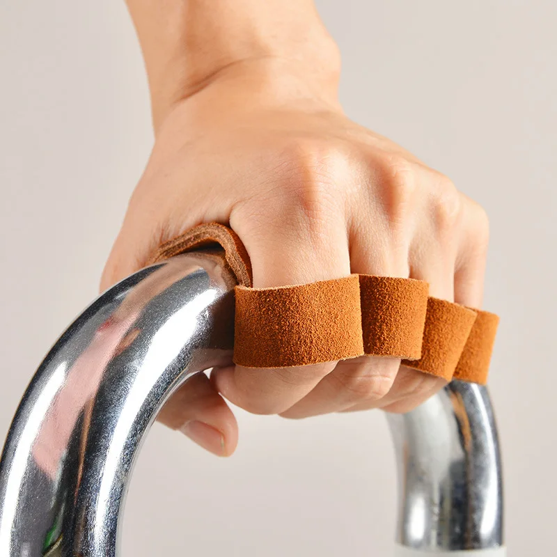 Leather Weight Lifting Training Gloves - Image 6